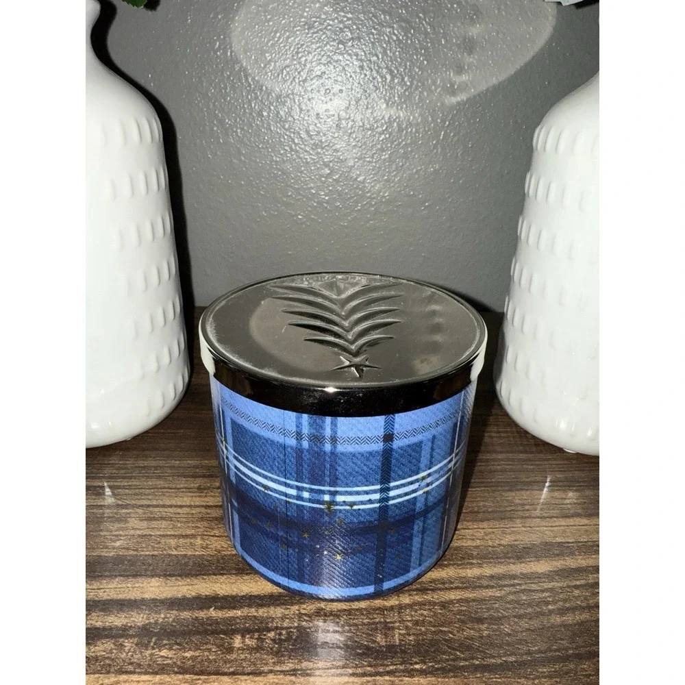 NEW Bath & Body Works Flannel 3 Three Wick Scented Candle Glass Jar‎ 14.5oz BBW
